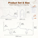 HOUSE DAY Foldable Travel Hangers 20 Pack w/10 Clips, Cruise Essentials 2025 - Image 8