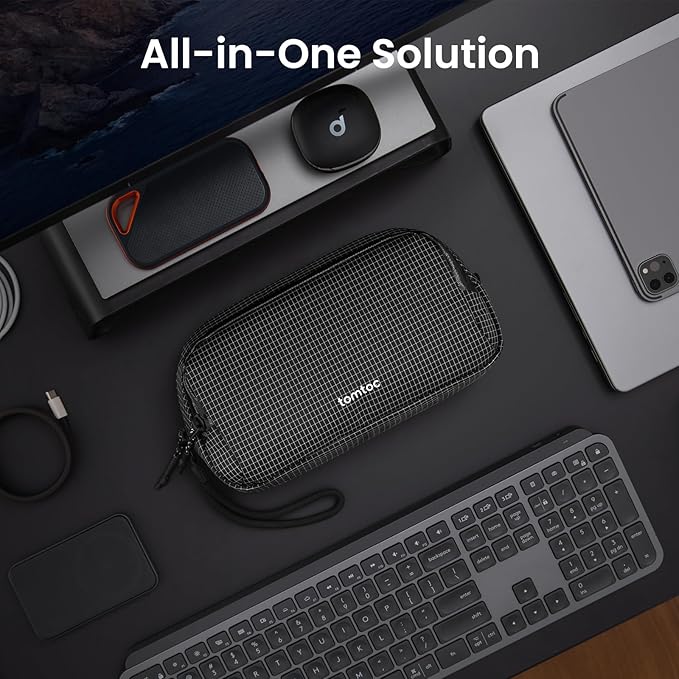 tomtoc Electronic Organizer Travel Case Performance, Water Resistant Dual - Image 3