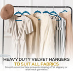 Premium Velvet Hangers 50 Pack Ultra Thin Non Slip Adult Felt Space Saving Slim - Image 7
