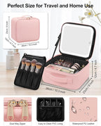 Chomeiu Makeup Bag with LED Mirror, Cute Cosmetic Bags Birthday Gifts - Image 2