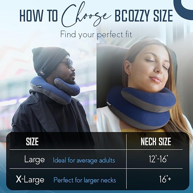 BCOZZY Travel Neck Pillow for Airplane – Patented Double Support for Head - Image 5