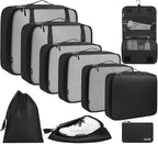 BAGAIL 6 Set/8 Set/10 Set Packing Cubes Various Sizes Packing Organizer by BAGAIL