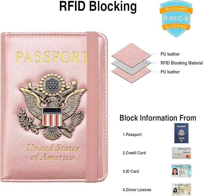 Passport Holder for Travel Passport Cover for Men Passport Wallet Case - Image 2