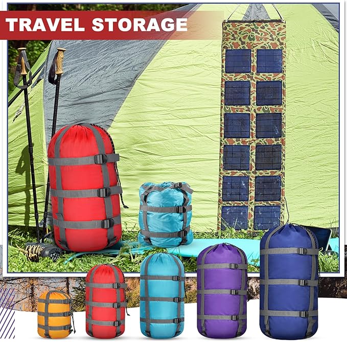 5 Pack Compression Stuff Sack 5 Assorted Size Sleeping Bag Stuff Sack - Image 6