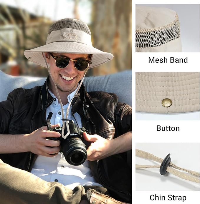 NPQQUAN Ponytail Sun Bucket Hats - Image 2