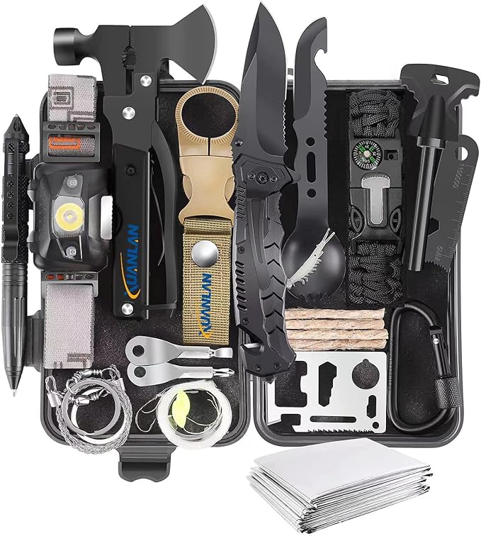 XUANLAN Emergency Survival Kit, Outdoor Survival Gear Tool by XUANLAN