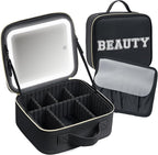Makeup Bag with LED Mirror – Travel Cosmetic Organizer with Lighted Mirror by Unknown