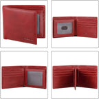 VISOUL Leather Mens Bifold RFID Blocking Wallet - Image 2