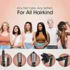 Shark Hair Dryer | FlexStyle Hair Styling System | Portable & Powerful Blow Dryer Brush | Hair Curler & Volumizer | 6 Styling Tools Included | Best for All Hair Types | Black | HD440BK