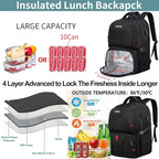 HILUSEN Extra Large Backpack for Men 50L, Insulated Cooler Lunch Box Backpack - Image 2