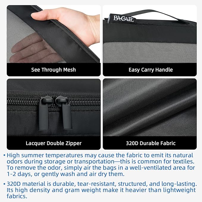 BAGAIL 4 Set/6 Set/8 Set Compression Packing Cubes Travel Accessories - Image 6