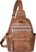 FADEON Large Sling Bag for Women, Leather Crossbody Purse Designer Anti Theft by FADEON