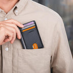 Buffway Slim Minimalist Front Pocket RFID Blocking Leather Wallets - Image 7