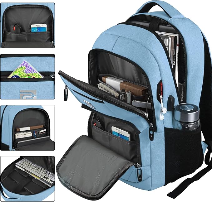Laptop Backpack, Business Travel Anti Theft Slim Durable Laptops Backpack - Image 2