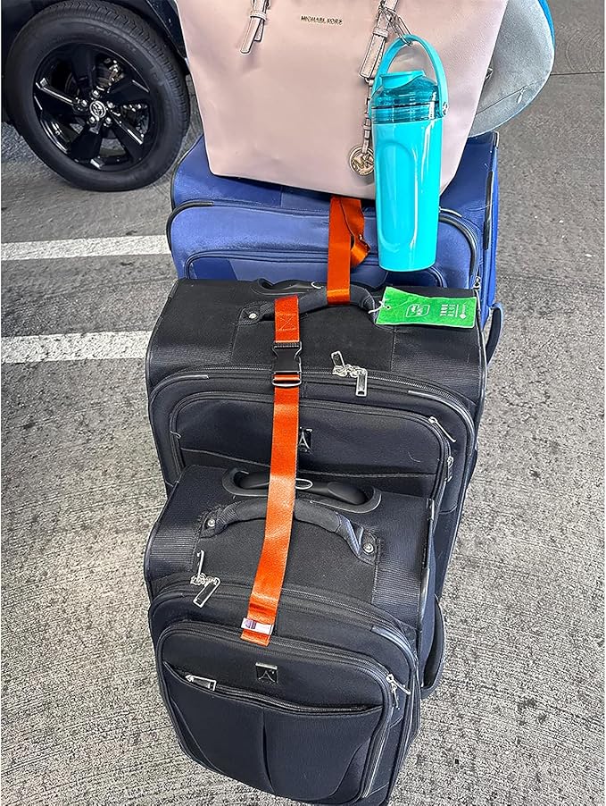 2Pack Luggage Straps for Suitcases, Travel Connector for Carry On Bag, Add Bag - Image 8