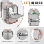 40L Travel Backpack with USB Charging Port, Water-Resistant Carry On Backpack - Image 3