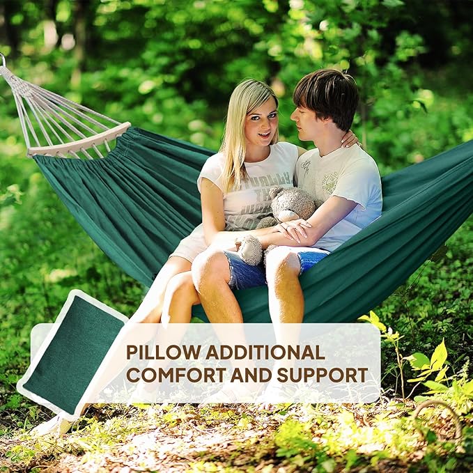 Chihee Cotton Hammock Large Soft Breathable Camping Hammock Holds Up to 660lbs - Image 2