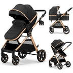 2 in 1 Baby Stroller, Convertible Bassinet Pushchair by ACCOMBE