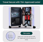 Nobl Travel Carry On Luggage, Noble Zipperless Aluminum Frame PC Hard Shell - Image 6