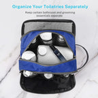 Gonex Travel Toiletry Bag Nylon, Dopp Kit Shaving Bag Toiletry Organizer Blue - Image 4