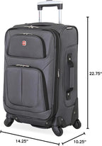 SwissGear Sion Softside Expandable Luggage, Dark Grey, Carry-On 21-Inch - Image 12