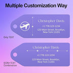 4 PCS Personalized Metal Luggage Tag – Personalized Engraved Suitcase Tag - Image 5