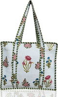 Cotton Quilted Tote Bag for Women – Large Beach & Travel Tote by ThirdEyeExport