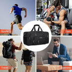WITZMAN Duffle Bag for Men Nylon Large Gym Weekender Bag - Image 8