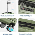 KYME Carry On Luggage 22x14x9 Airline Approved - Image 5
