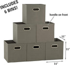 Household Essentials 84-1 Foldable Fabric Storage Bins Set of 6 Cubby Cubes - Image 2