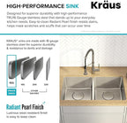 KRAUS Dex 33-Inch Undermount 50/50 Double Bowl TRU16 Gauge Stainless Steel - Image 7