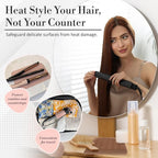 Vanity Accessories - Heat Resistant Mat – Silicone Flat Iron & Curling Iron Holder, Non-Slip Vanity Mat & Hot Tool Mat for Home, Salon, or Travel Use
