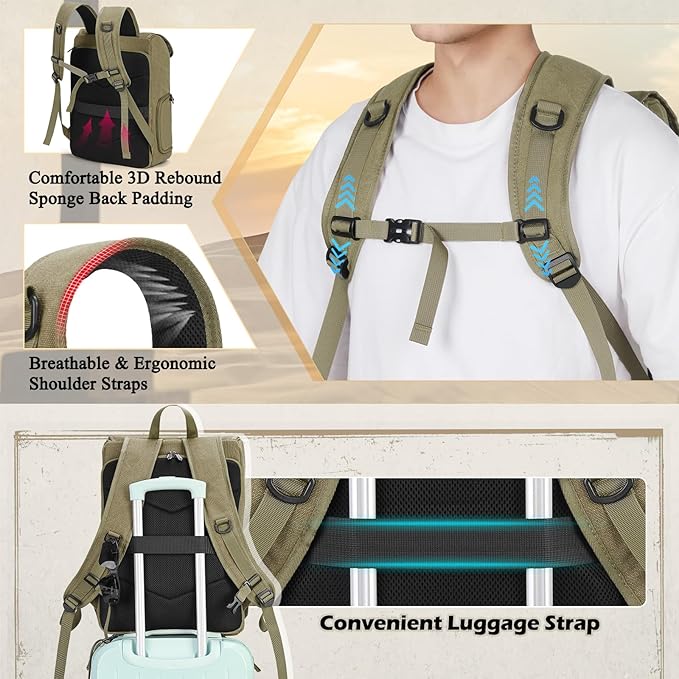 RAINSMORE Camera Bag Backpack for DSLR/SLR Mirrorless 15.6 Inch Laptop Camera - Image 8