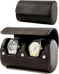 MR.OKAY 2 Watch Travel Case- Classic Leather Watch Case by MR.OKAY