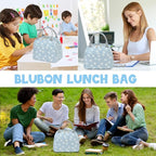 Bluboon Lunch Bag for Women Men Cute Corduroy Lunch Tote Bags Reusable - Image 7
