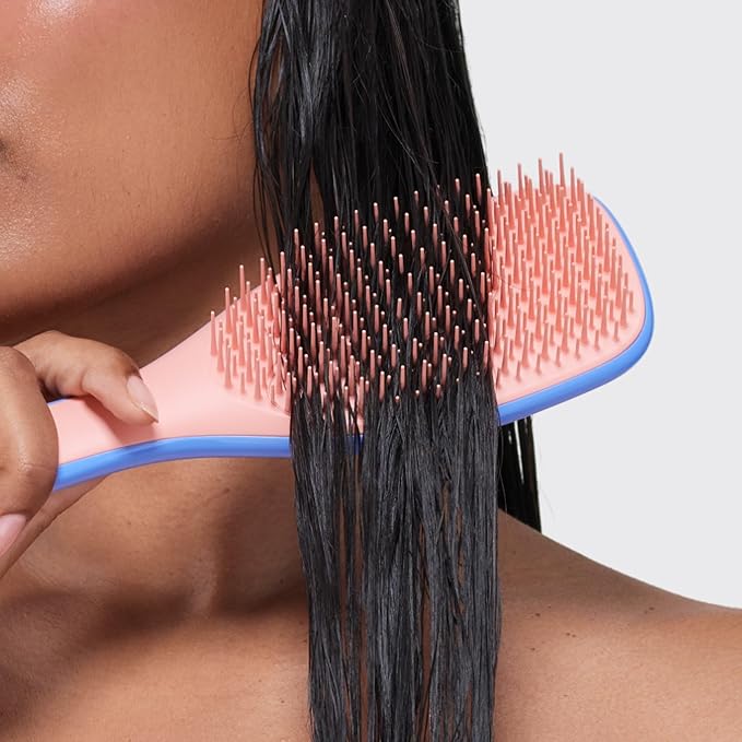 Tangle Teezer Ultimate Detangler Brush for Wet & Dry Hair, Eliminates Knots & Reduces Breakage for Straight to Wavy Hair Types, Apricot Blaze