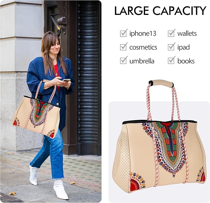 QOGiR Neoprene Multipurpose Beach Bag Tote - Image 2