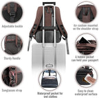 Travel Backpack, Business Anti Theft Slim Sturdy Laptops Backpack - Image 3