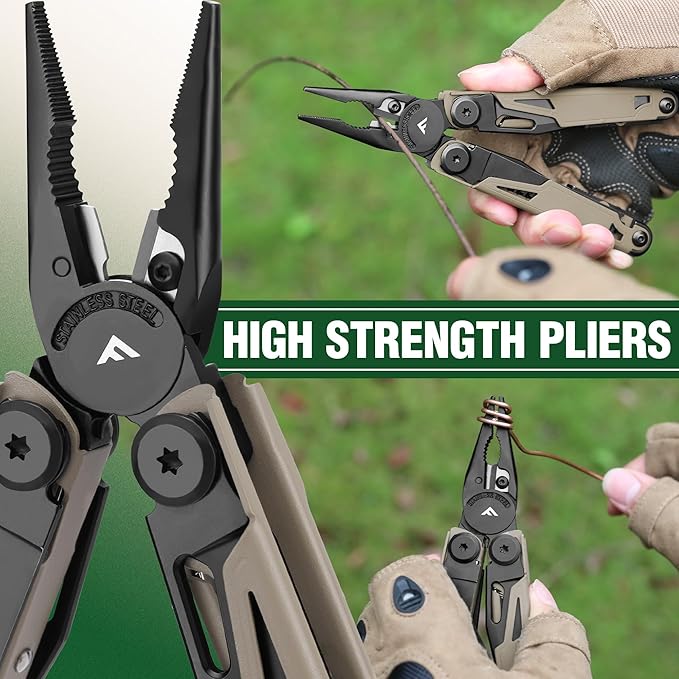 FLISSA Multitool, 15-in-1 Multi Tool Pocket Knife - Image 4