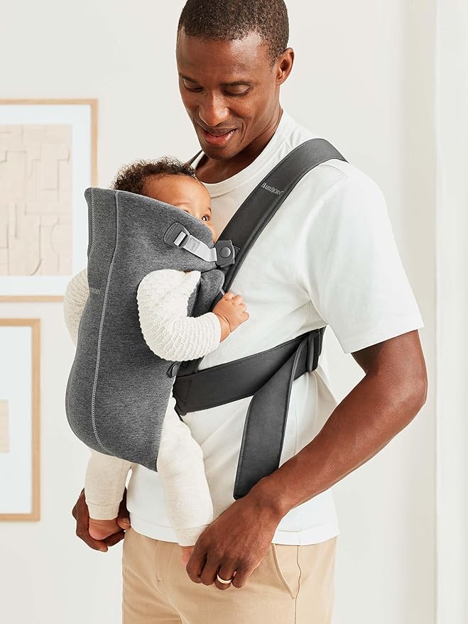 BabyBjörn Baby Carrier Mini, Dark Gray, 3D Jersey Infant Carrier, Easy-to-Use - Image 6