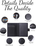 Genuine Leather Passport Case, RFID Passport Cover - Image 5