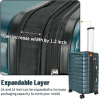 Lightweight Luggage with Spinner Wheels & YKK Zipper, 3-Piece Suitcase ABS+PC - Image 7