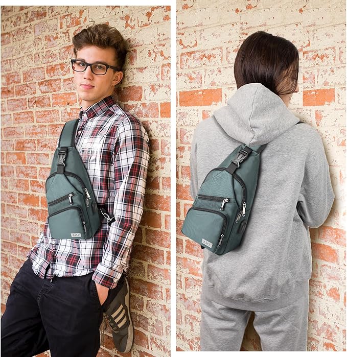AMJ Crossbody Sling Bag Men Women, Casual Shoulder Backpack, Chest Daypack - Image 6