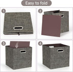Posprica Storage Basket Bins, 13×13 Foldable Storage Boxes Containers - Image 4