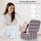 Makeup Bag With LED Mirror, Travel Makeup Case with Light up Mirror Large - Image 3