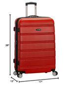 Melbourne Hardside Expandable Spinner Wheel Luggage (Red / Checked Large 28")
