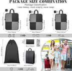 8 Set Compression Packing Cubes Travel, Lightweight Expandable Travel Cubes - Image 4