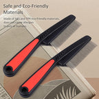 Fine-Tooth Dandruff Comb, Durable Stainless Steel Dandruff Removal, Professional Hair Styling Tool for Adults and Kids (Black+Red)