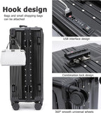 feilario 20" Aluminium Frame Hardside PC Carry on Luggage - Image 6
