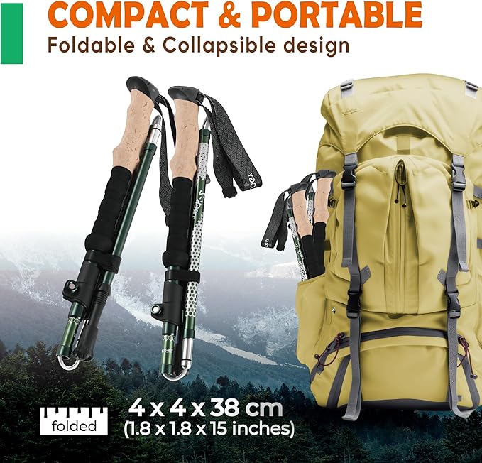 Trekology Trek-Z Collapsible Hiking & Trekking Poles - Image 2